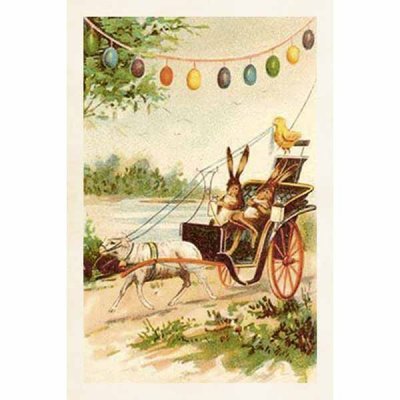 Vintage Post card Easter ride